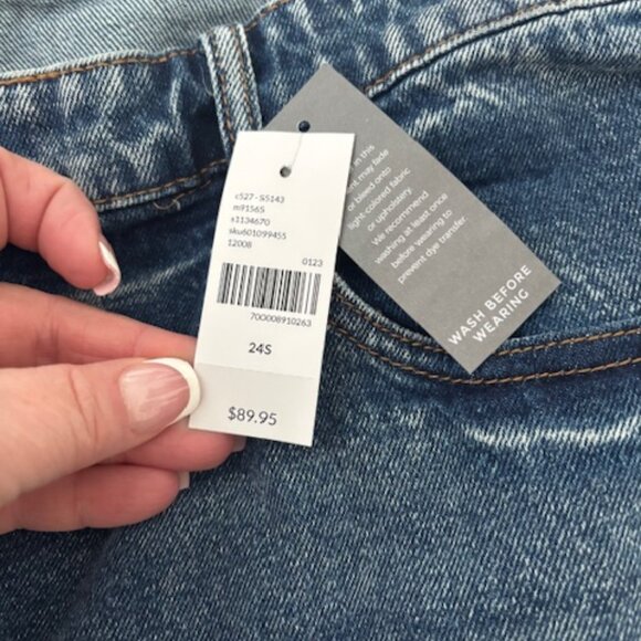 Lane Bryant MID RISE SLIM STRAIGHT ANKLE JEANS size 24 NWT - Picture 8 of 9